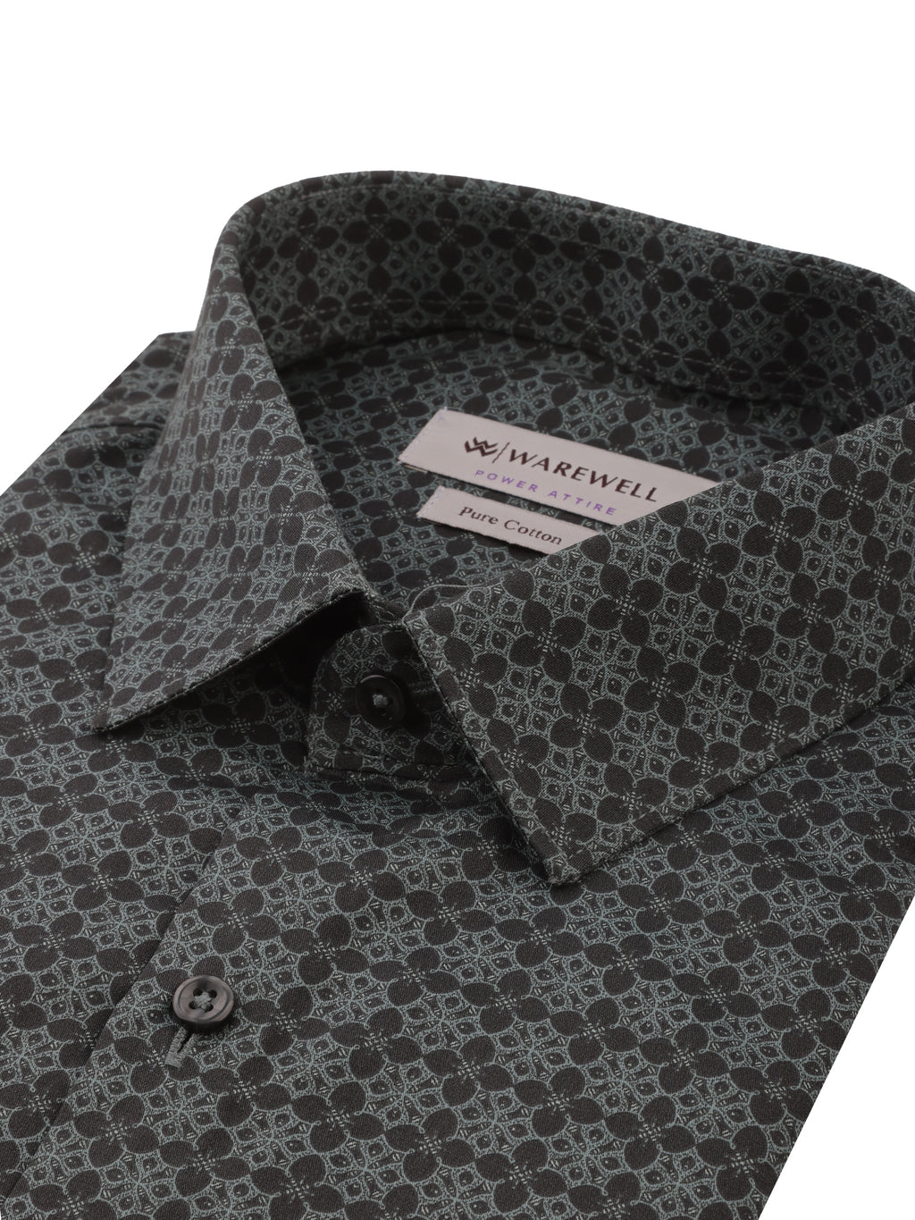 Men's Charcoal Grey Medallion Print Full-Sleeve Shirt – 22572-02