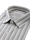 Men's White & Grey Striped Full-Sleeve Shirt – 22945-1