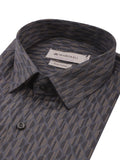 Men's Charcoal Grey Rangoli Print Full-Sleeve Shirt – Rangoli 574B