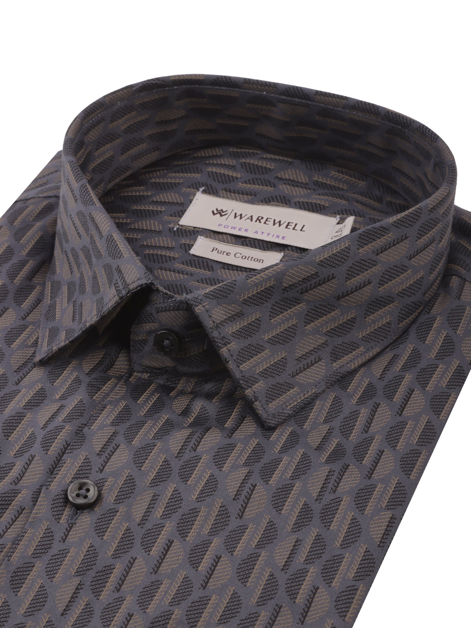Men's Charcoal Grey Rangoli Print Full-Sleeve Shirt – Rangoli 574B